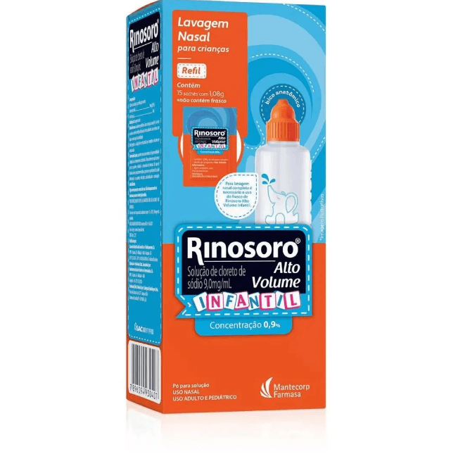 Rinosoro Alto Volume Infantil 15 Sachês